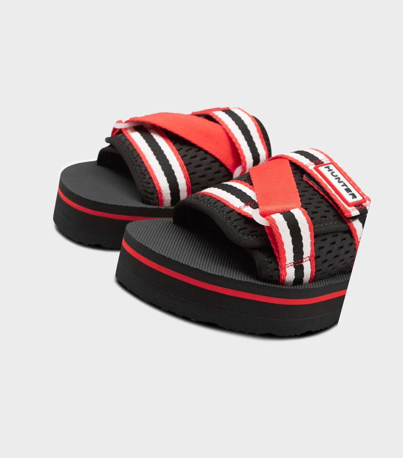 Ciabatte Donna Hunter Original Flatform Beach Rosse | SWMTHJ-314