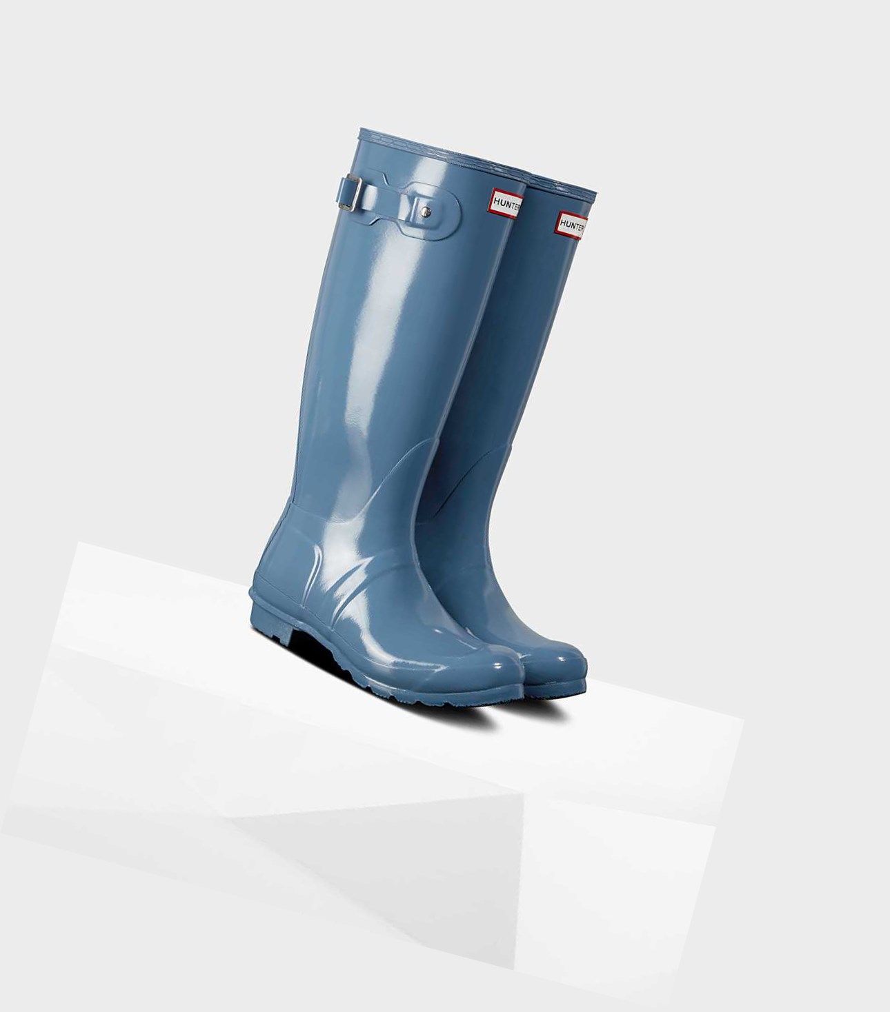 Stivali Alti Donna Hunter Original Gloss Wellington Blu | CSLQWP-038