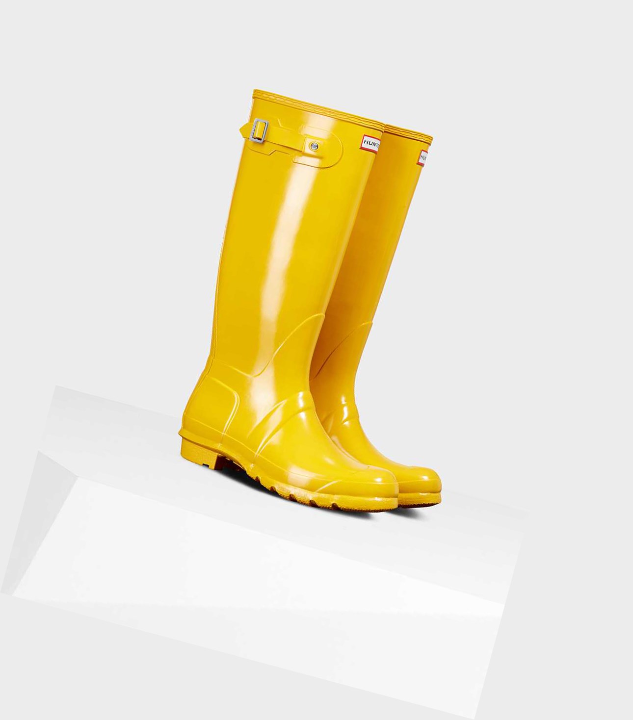 Stivali Alti Donna Hunter Original Gloss Wellington Gialle | UOQSPH-742