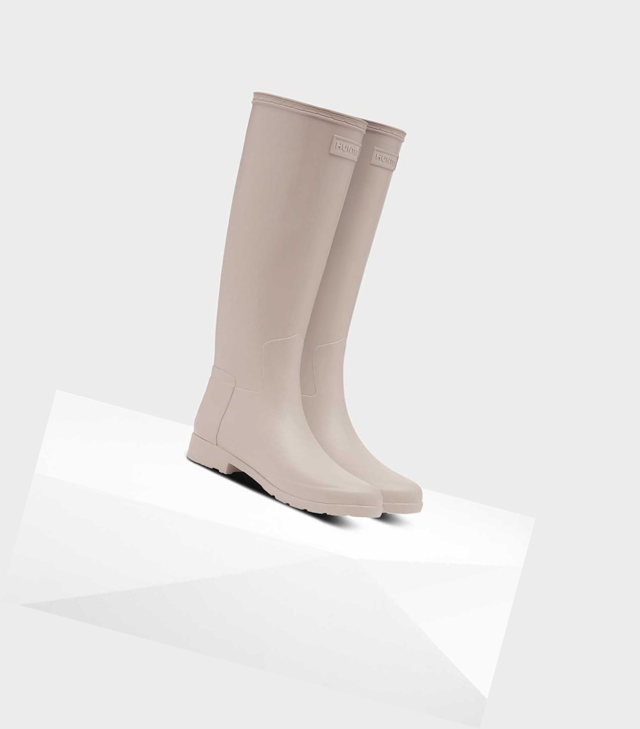 Stivali Alti Donna Hunter Refined Slim Fit Wellington Grigie | ASWTQN-357