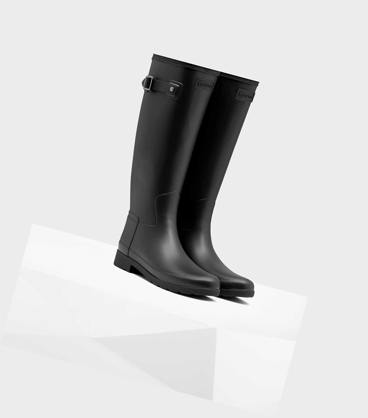 Stivali Alti Donna Hunter Refined Slim Fit Wellington Nere | TVGBJY-540