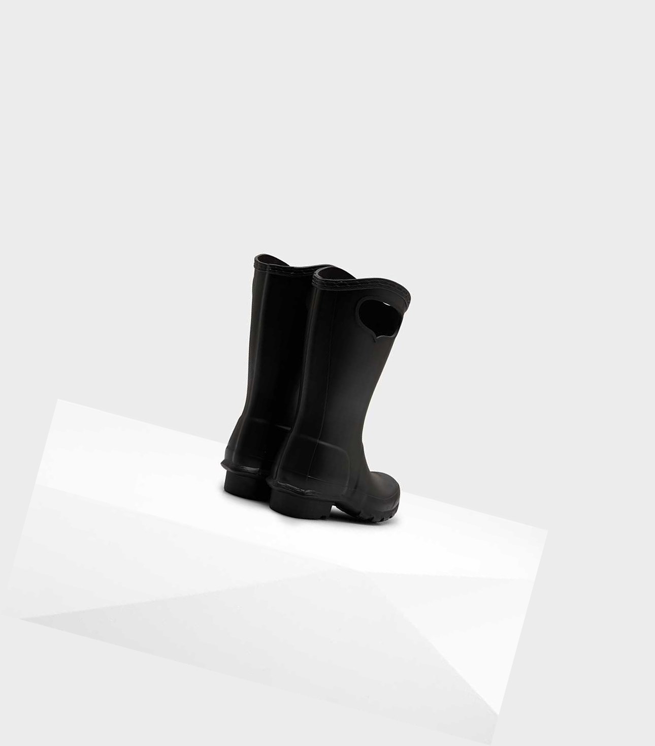 Stivali Corti Bambino Hunter Original Grab Handle Wellington Nere | RGNQEB-280