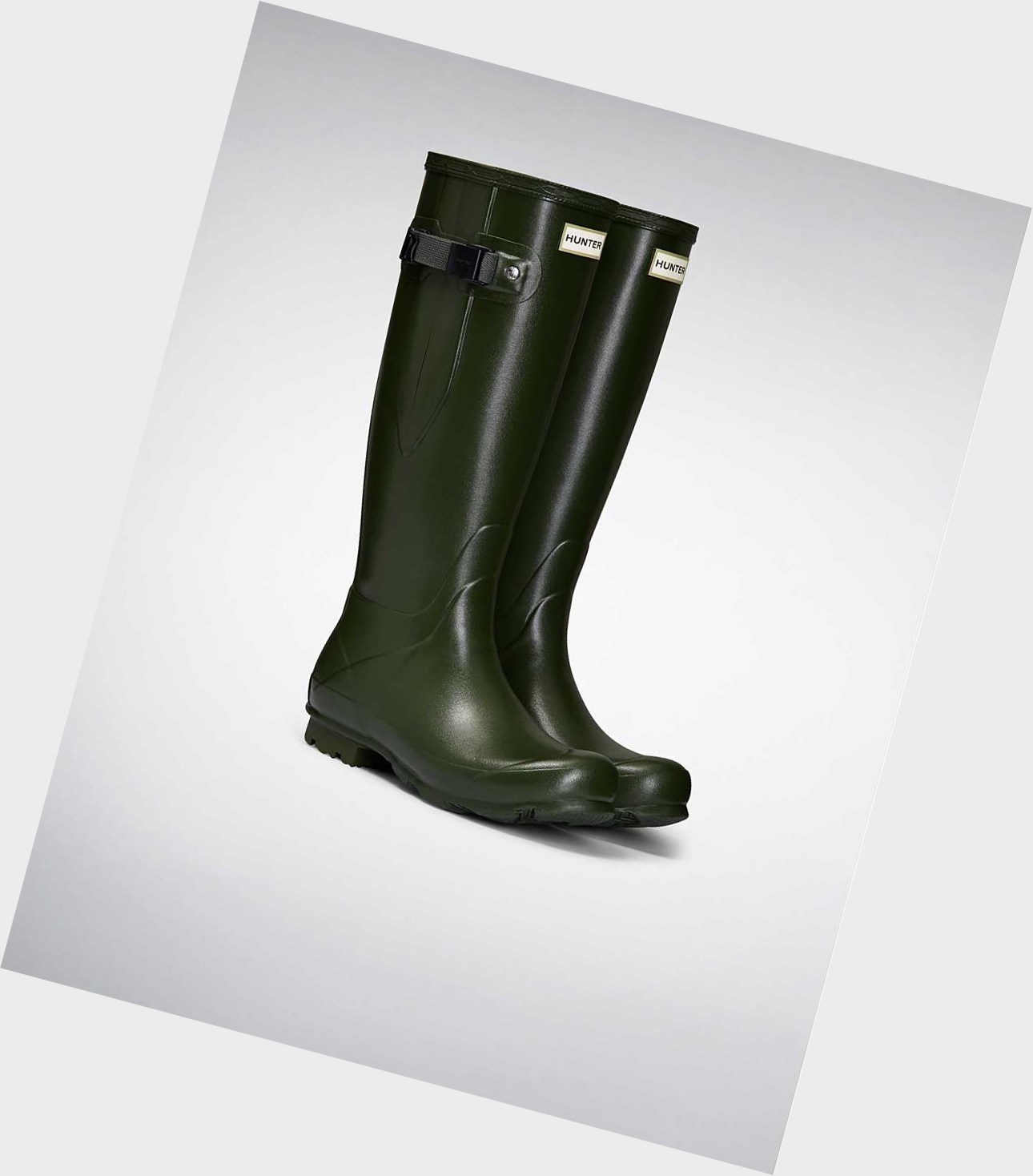 Stivali Corti Donna Hunter Norris Field Side Corta Wellington Adjustable Verdi | JARZVL-065