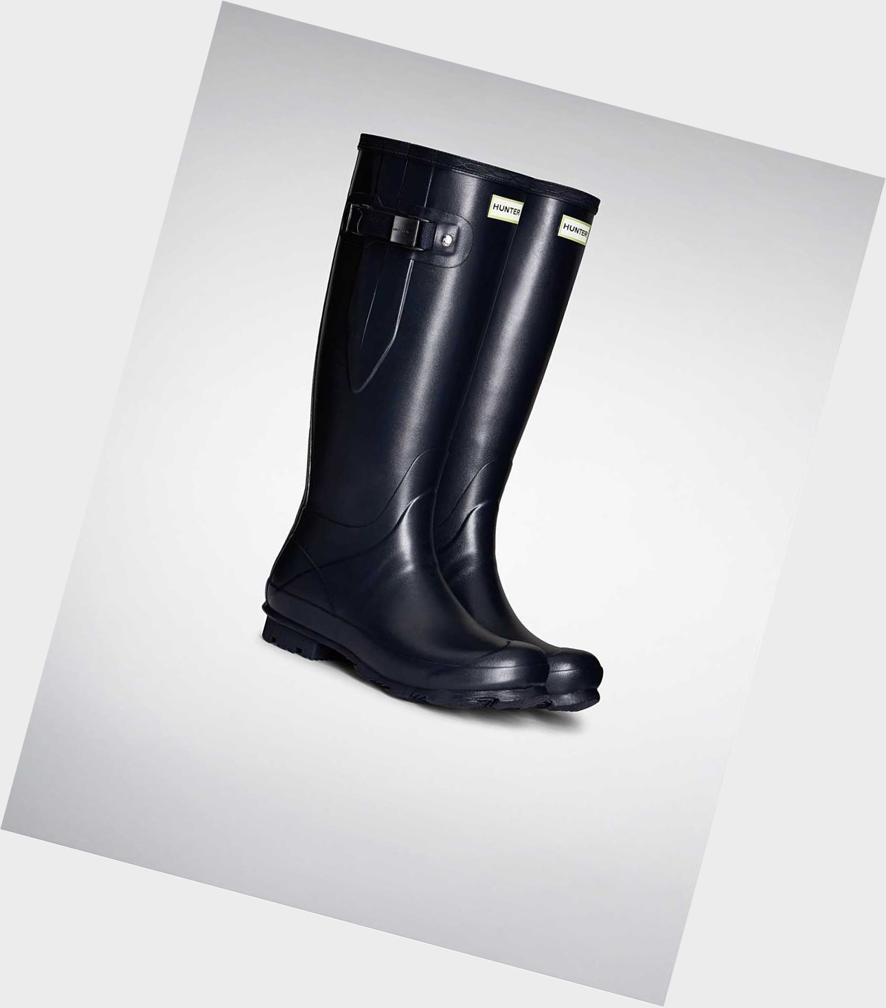 Stivali Corti Donna Hunter Norris Field Side Corta Wellington Adjustable Blu Marino | SKUJLN-980
