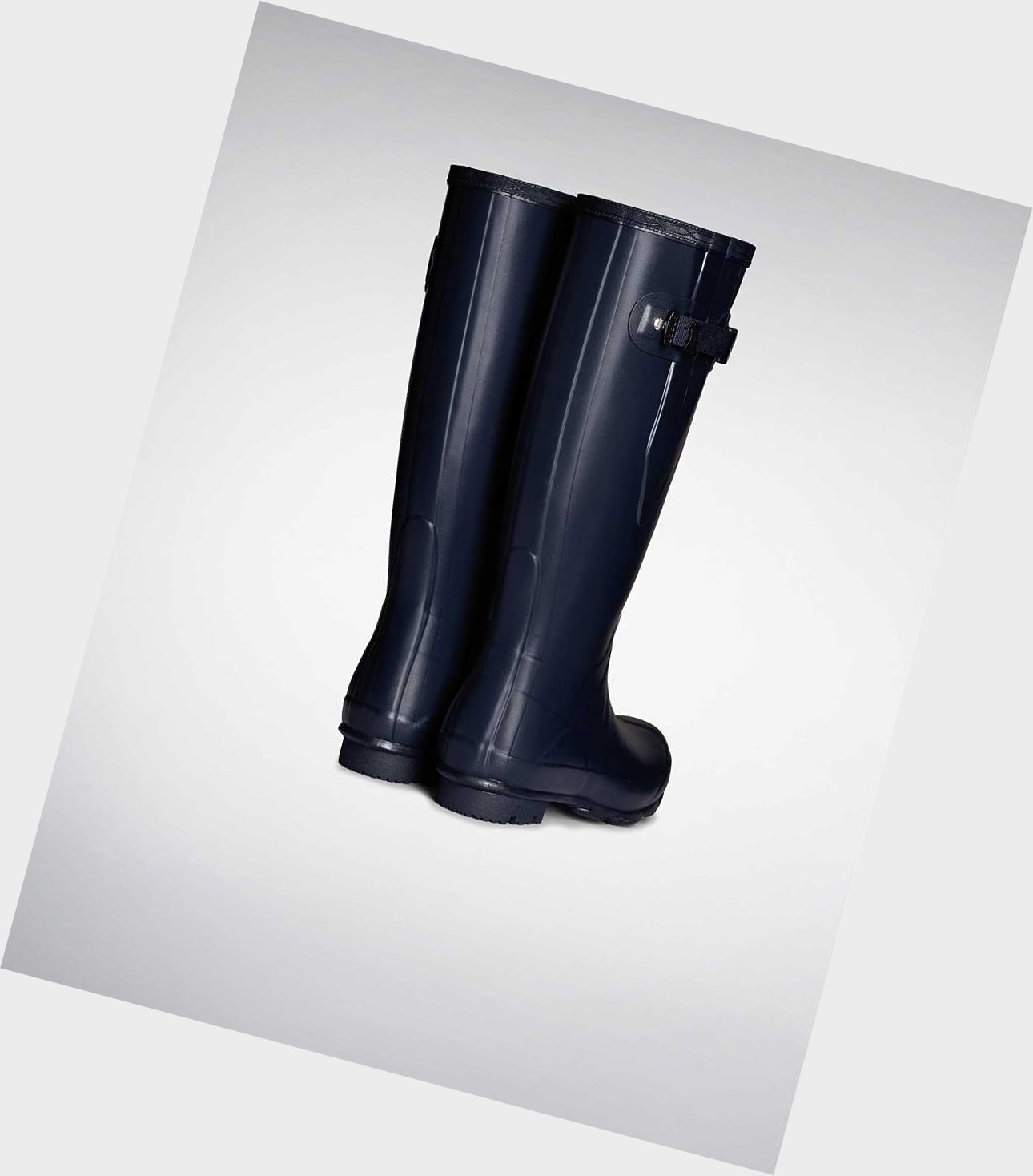 Stivali Corti Donna Hunter Norris Field Side Corta Wellington Adjustable Blu Marino | SKUJLN-980