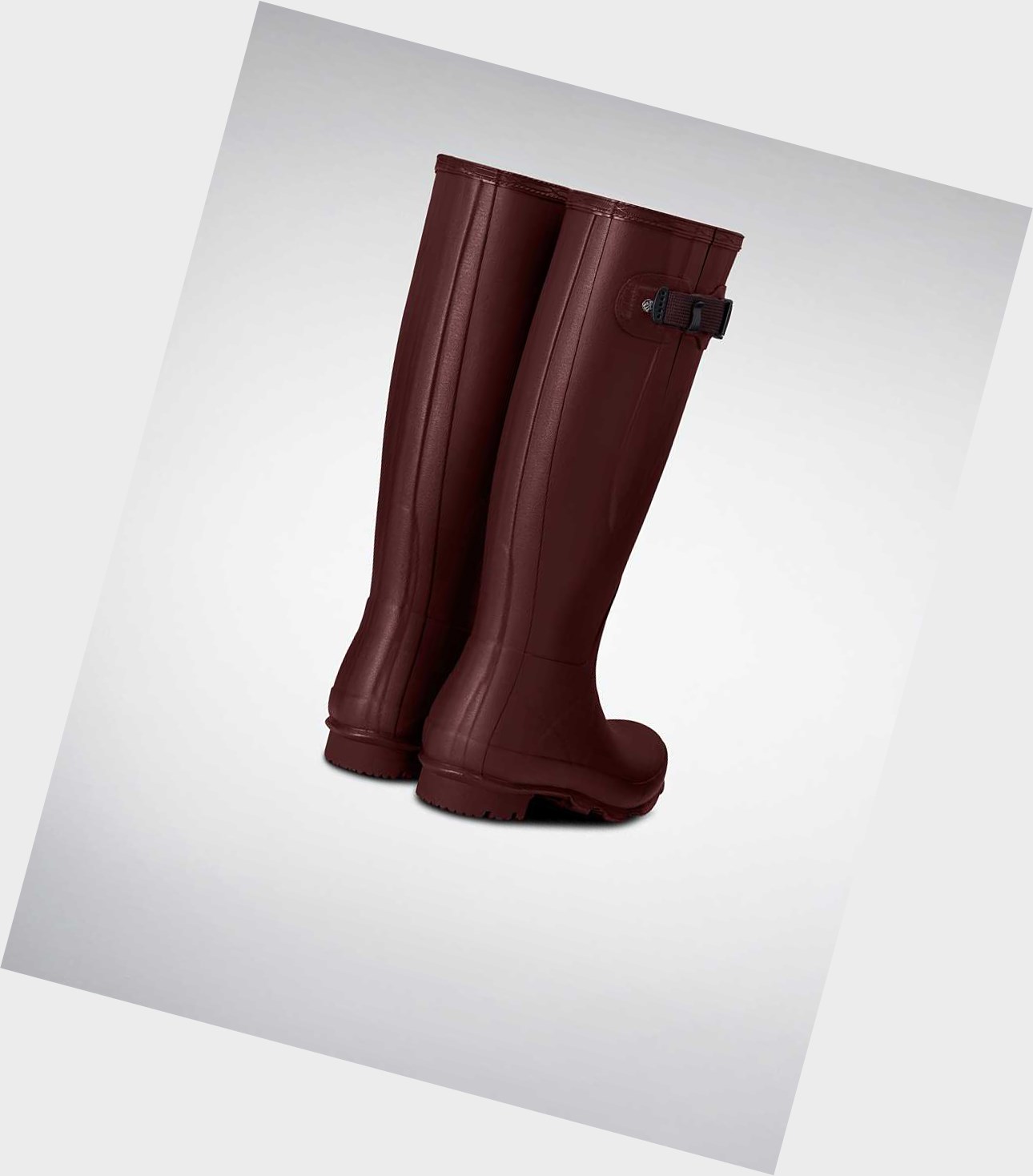 Stivali Corti Donna Hunter Norris Field Side Corta Wellington Adjustable Bordeaux | TKJPYV-086