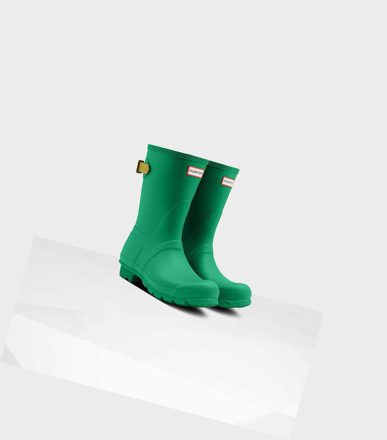Stivali Corti Donna Hunter Original Corta Back Wellington Adjustable Verdi | UKBDMR-952