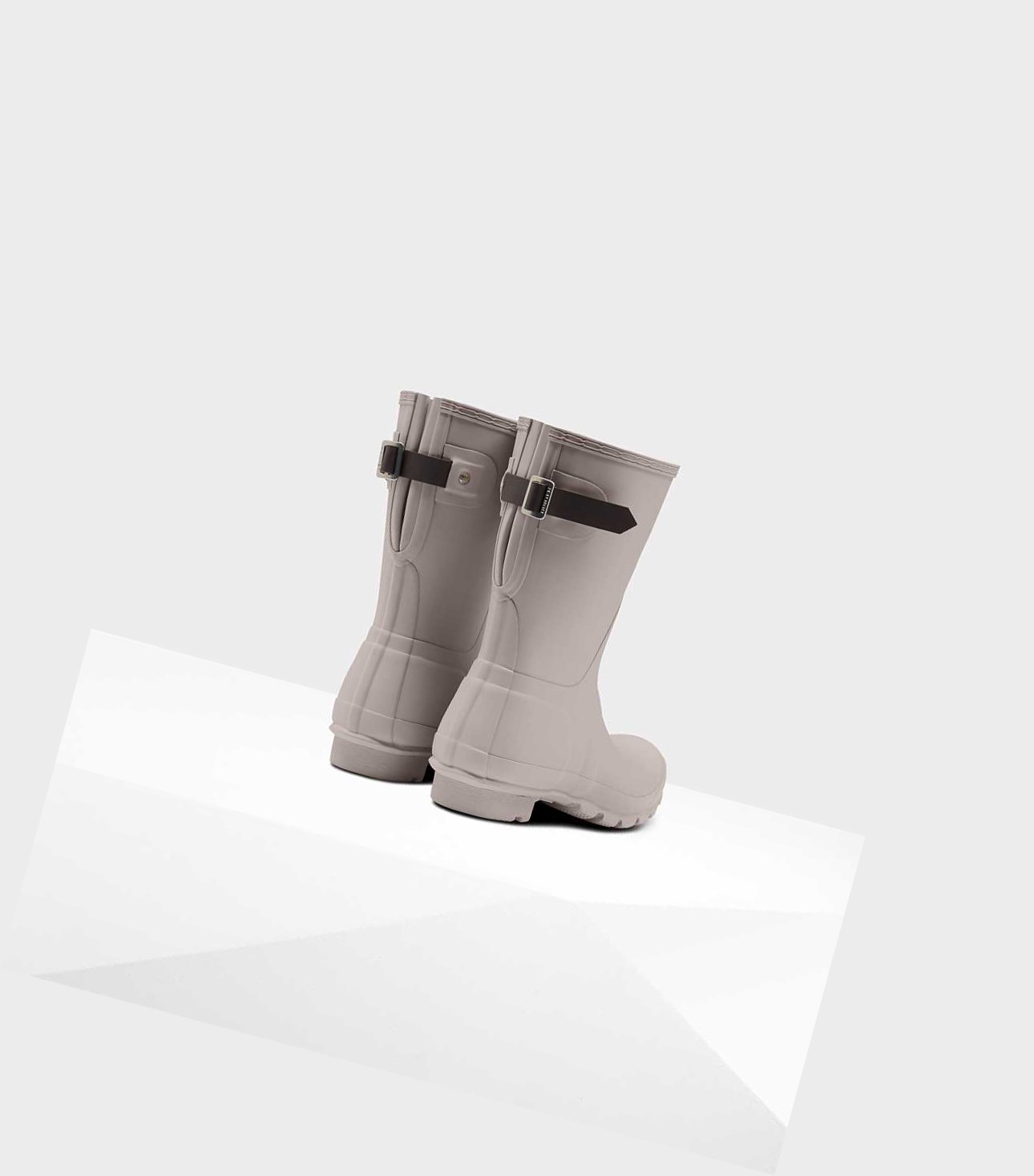Stivali Corti Donna Hunter Original Corta Back Wellington Adjustable Grigie | VRZDFC-734