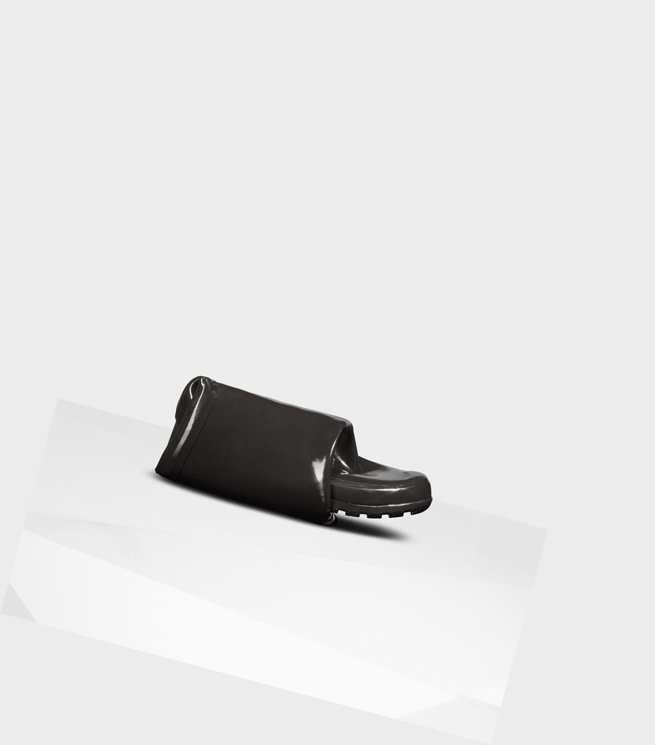 Stivali Corti Donna Hunter Original Tour Foldable Gloss Nere | FNSERH-360