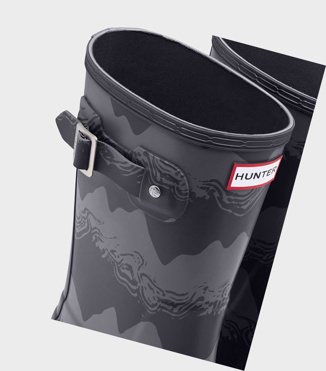 Stivali Corti Uomo Hunter Original Storm Stripe Wellington Grigie | ETVPDN-463