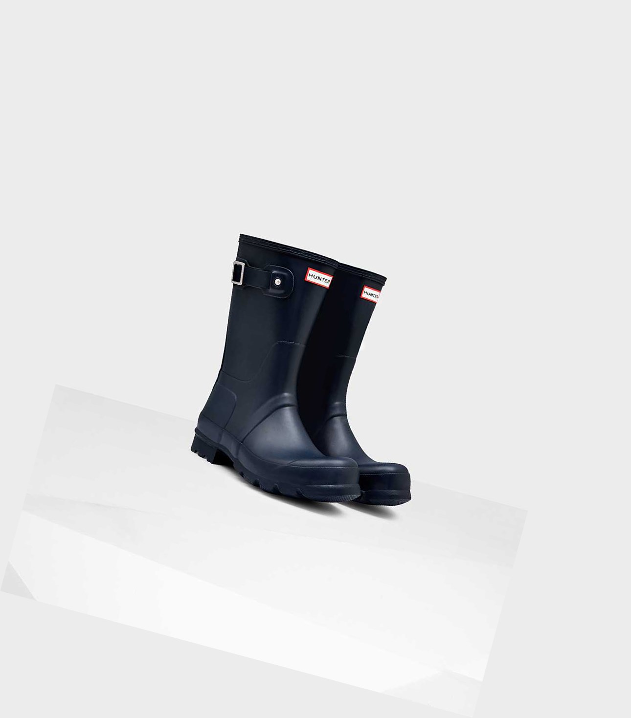 Stivali Corti Uomo Hunter Original Wellington Blu Marino | YLSVPQ-547